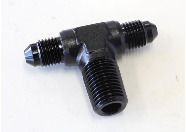 Aeroflow AF825-06-06BLK Tee -6AN With 3/8" NPT On Side
