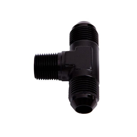 Aeroflow AF825-06BLK Tee -6AN With 1/4" NPT On Side Black