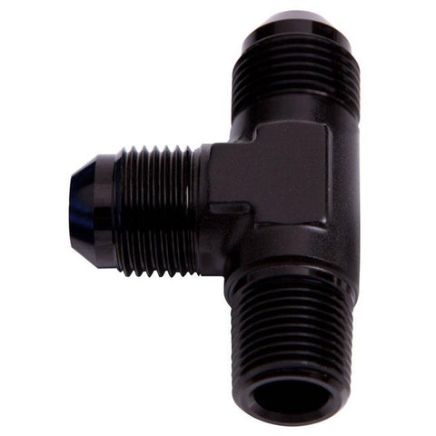 Aeroflow AF826-03BLK Tee -3AN With 1/8" NPT On Run Black