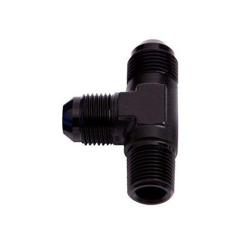 Aeroflow AF826-06BLK Tee -6AN With 1/4" NPT On Run Black