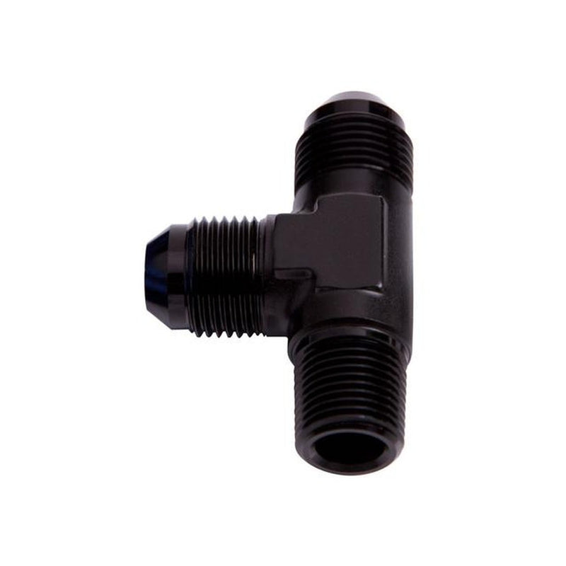 Aeroflow AF826-06BLK Tee -6AN With 1/4" NPT On Run Black
