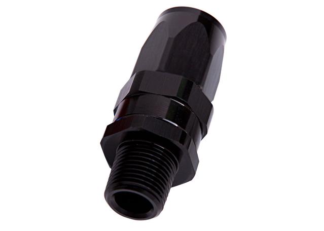 Aeroflow AF830-06-06BLK Male 3/8" Npt Straight To -6AN