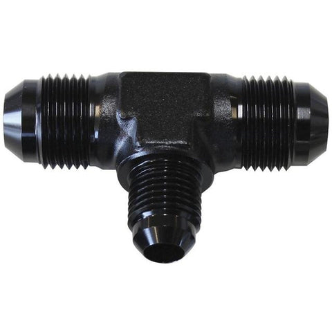 Aeroflow AF831-08-10BLK Male Flare Tee -10AN With -8Anon