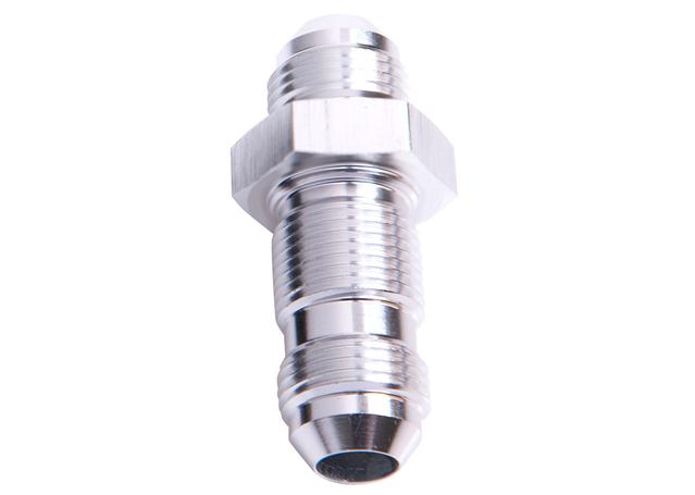 Aeroflow AF832-06S Straight Bulkhead -6AN Silver