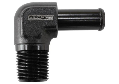 Aeroflow AF842-04ANBLK Black 90Deg 1/8" Npt To -4AN Barb