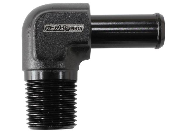 Aeroflow AF842-04ANBLK Black 90Deg 1/8" Npt To -4AN Barb