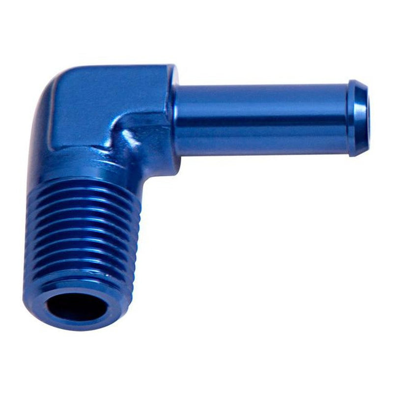 Aeroflow AF842-06-10 90Deg 3/8" Npt To 5/8" Barb Blue