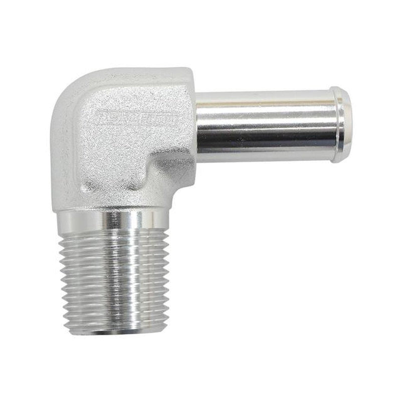 Aeroflow AF842-04ANS Silver 90Deg 1/8" Npt To -4AN Barb