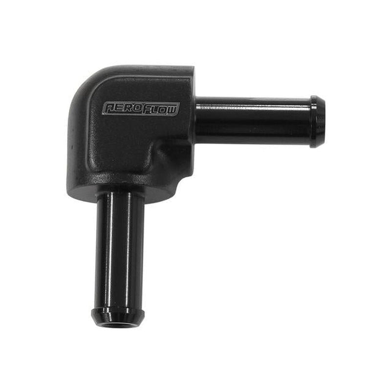 Aeroflow 90 Degree 5/16" Barb Both Ends Black
