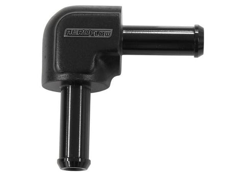 Aeroflow 90 Degree 3/8" Barb Both Ends Black