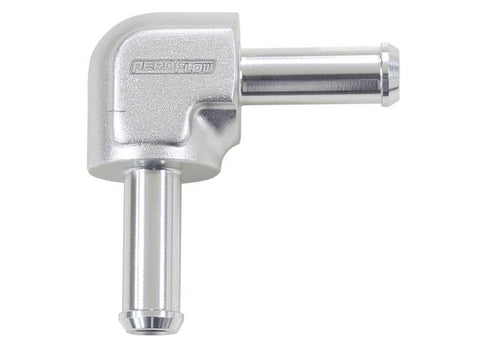 Aeroflow 90 Degree 5/16" Barb Both Ends Silver