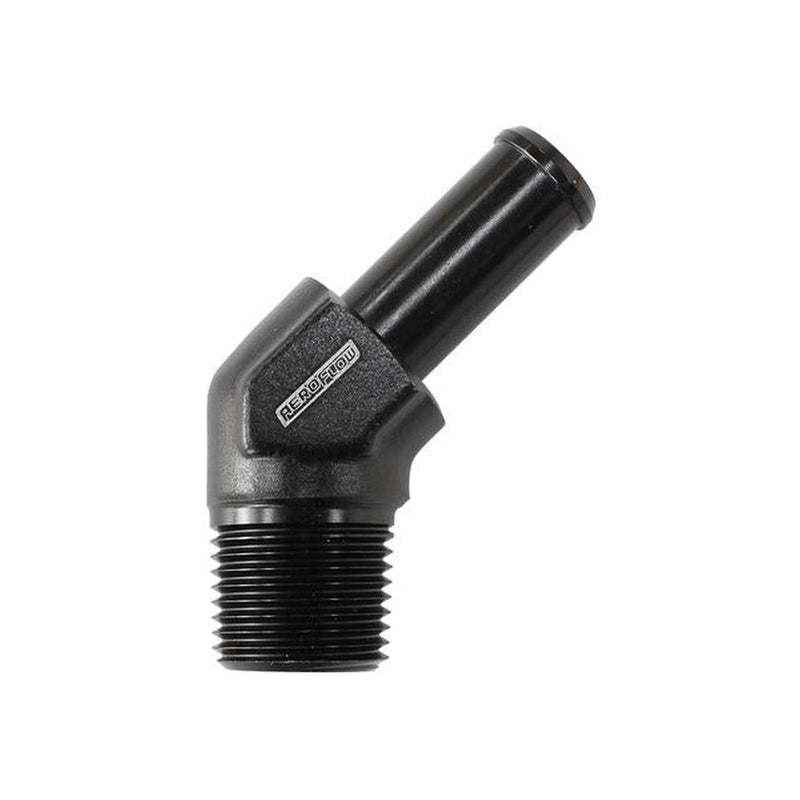 Aeroflow AF845-04ANBLK 45Deg 1/8" Npt To -4 100/450