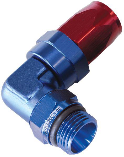 Aeroflow AF849-06-06 90Deg -6AN Hose To Male -6AN Thread