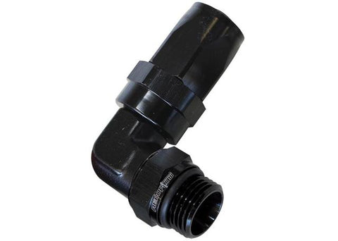 Aeroflow AF849-08-06BLK 90Deg -8AN Hose To Male -6AN