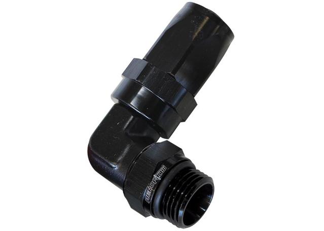 Aeroflow AF849-10an-10anBLK 90Deg -10AN Hose To Male