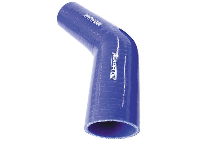 Aeroflow Silicone Hose Reducer 45 Deg Blue ID 1.00-.70"