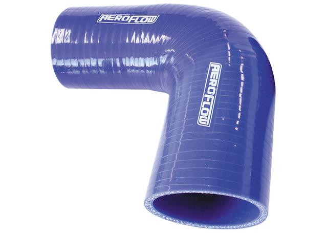 Aeroflow Silicone Hose Reducer 90 Deg Blue ID 1.00-.75"