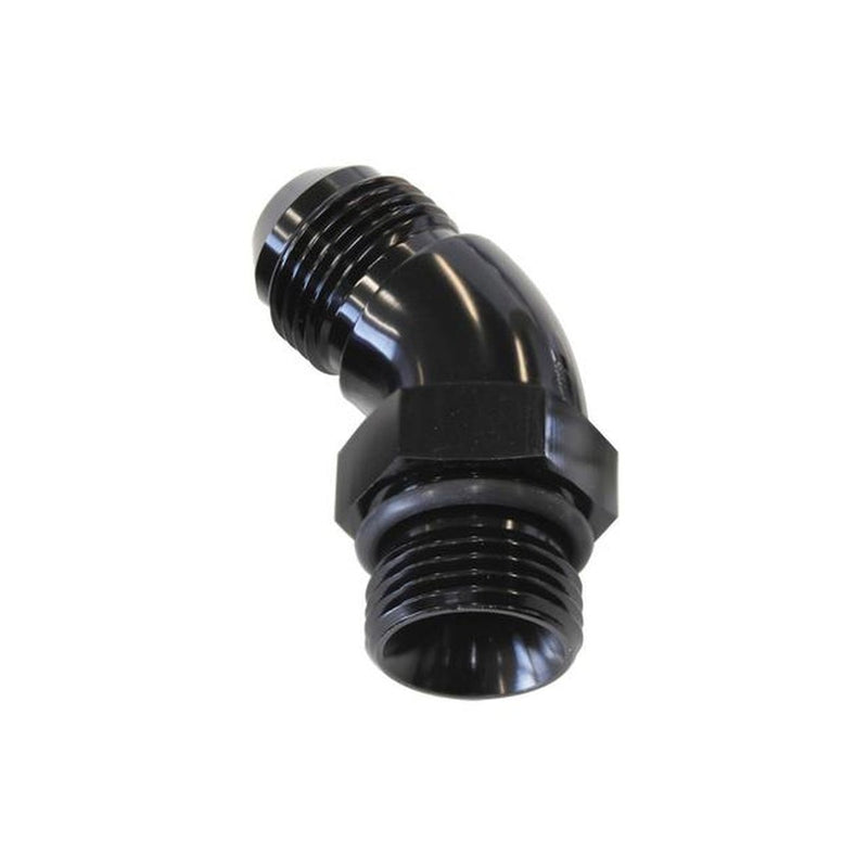 Aeroflow AF902-08BLK 45Deg -8ORB To -8AN Complete With