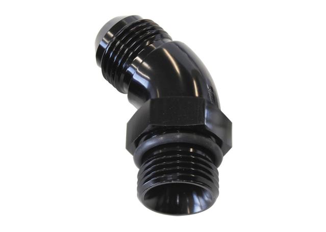 Aeroflow AF902-10-08BLK 45Deg -8ORB To -10AN Complet With