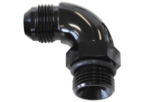 Aeroflow AF903-04BLK 90Deg -4ORB To -4AN Complete With