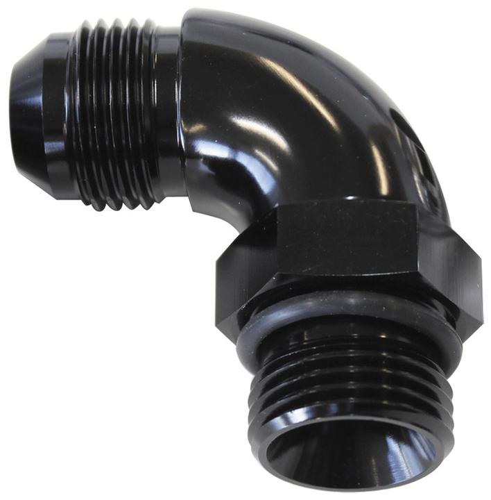 Aeroflow AF903-12BLK 90Deg -12ORB To -12AN Completwith