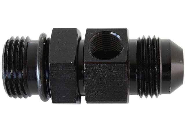 Aeroflow AF904-10BLK -10ORB To -10AN With 1/8" Portblack