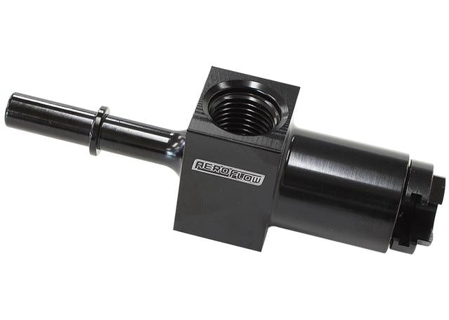 Aeroflow AF905-02BLK 3/8" Female To Male With 1/8" Port