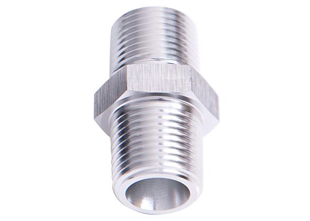 Aeroflow AF911-06S Male Coupler 3/8" Npt Silver Male To