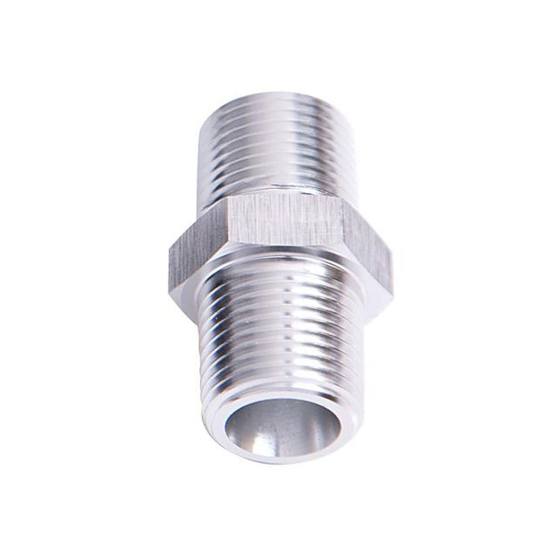 Aeroflow AF911-04S Male Coupler 1/4" Npt Silver Male To