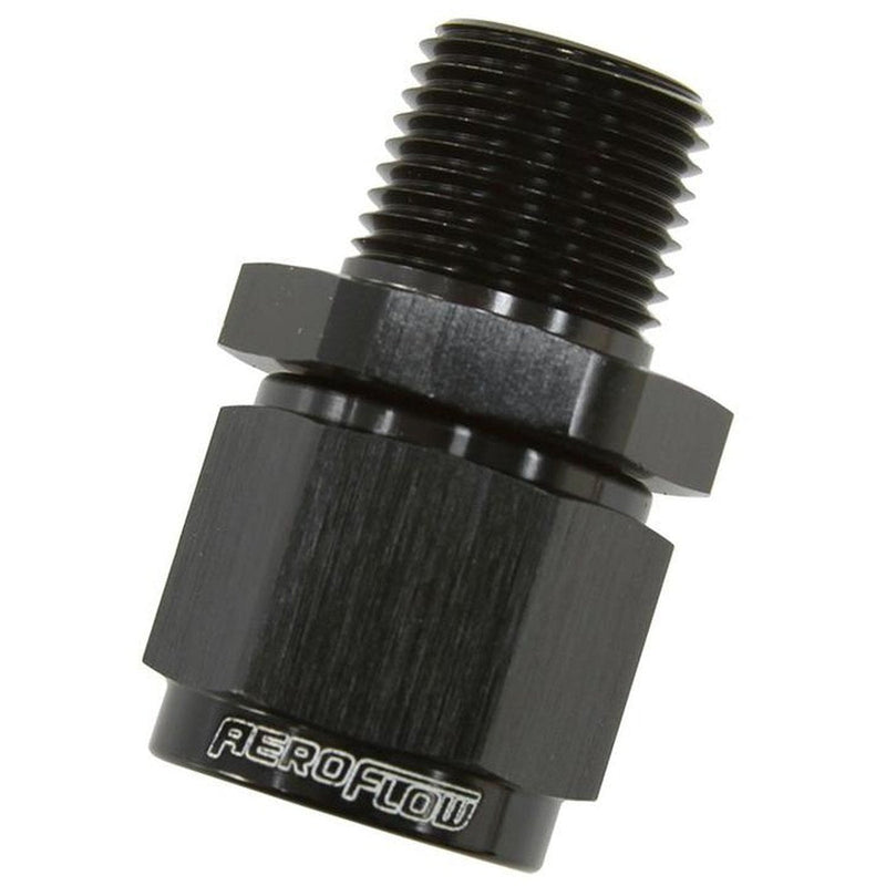 Aeroflow AF916-06-06BLK 3/8" Npt To -6AN Female Nut Black