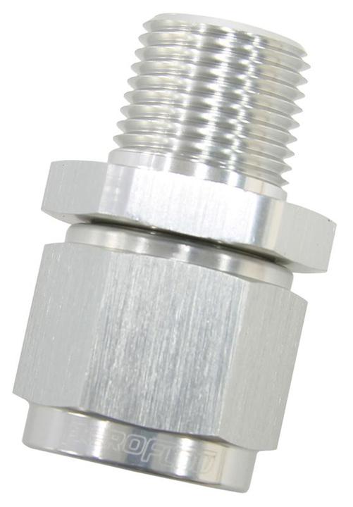 Aeroflow AF916-08-06S 3/8" Npt To -8AN Female Nut Silver