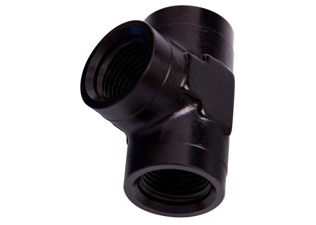Aeroflow AF917-08BLK Female Pipe Tee 1/2" NPT Black