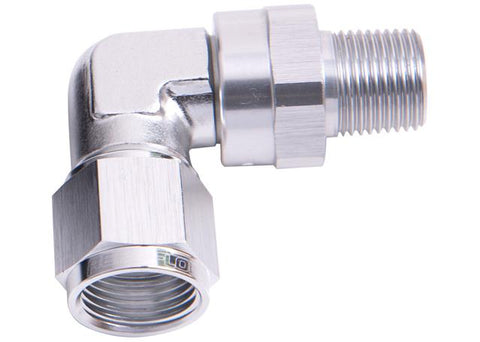 Aeroflow AF923-03-02S 90Deg 1/8" Npt To -3AN Silver