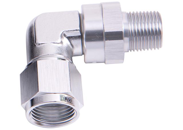 Aeroflow AF923-03-02S 90Deg 1/8" Npt To -3AN Silver