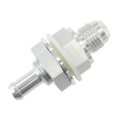Aeroflow AF927-06-05S -6AN Bulkhead Fitting W/ 5/16 Barb