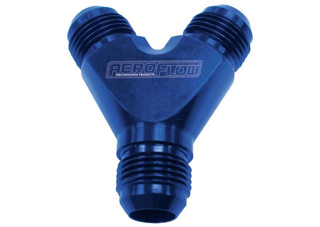 Aeroflow AF930-10-08 Y Block -10AN Out -8AN In Blue 1x