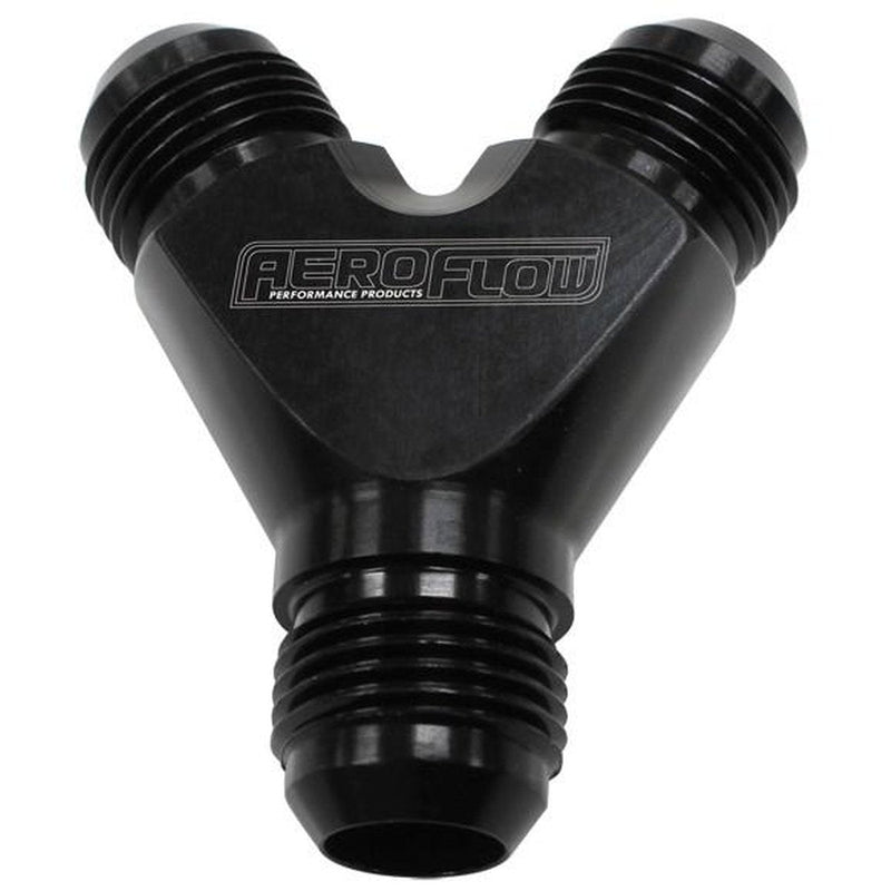 Aeroflow AF930-10-08BLK Y Block -10AN Out -8AN In Black