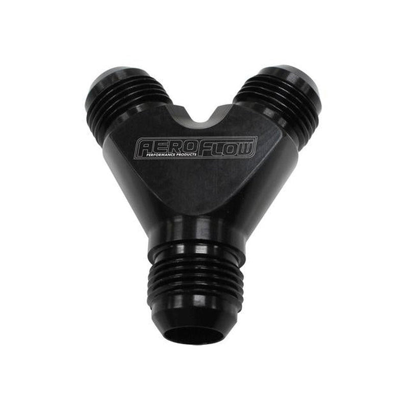 Aeroflow AF930-12-12BLK Y Block -12AN Black 3x -12an