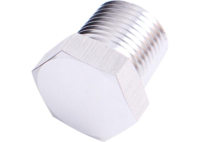 Aeroflow AF933-04S Npt Hex Head Plug 1/4" Npt Silver