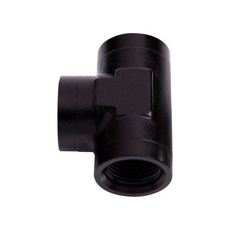 Aeroflow AF938-08BLK Female Tee -8 ORB Black 3X -8 ORB