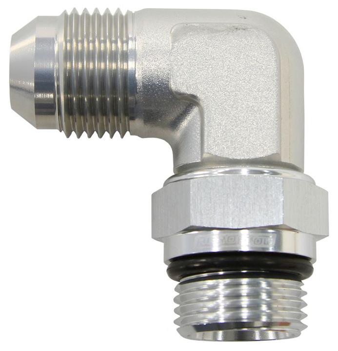 Aeroflow AF949-08-10S Male -10ORB 90 To -8AN Male Silver