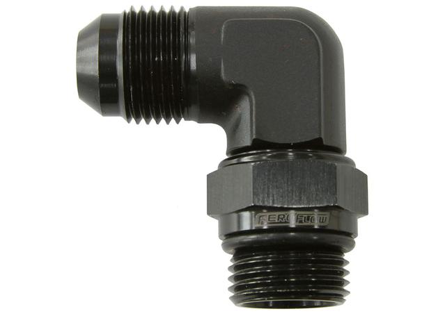 Aeroflow AF949-08-10BLK Male -10ORB 90 To -8AN Male Black