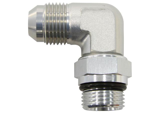 Aeroflow AF949-10S Male -10ORB 90 To -10AN Male Silver