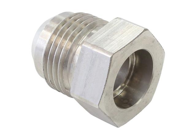Aeroflow Stainless Hex Weld On Male Bung -8AN Male