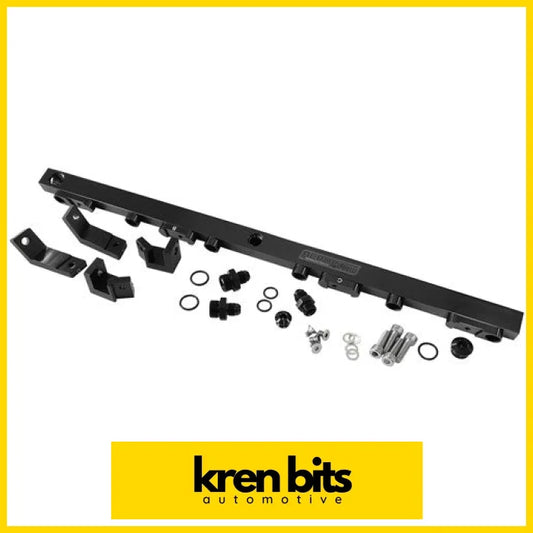 Aeroflow Ford BA-BF Barra 4.0L DOHC Billet EFI Fuel Rail - Black AF64-2004BLK Fuel Rail