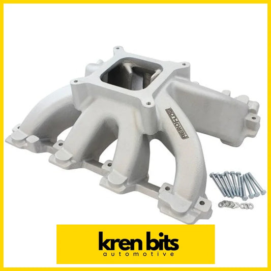 Aeroflow GM LS Cathedral Port Carburettor Hi Rise Single Plane Non-EFI Intake Manifold Natural Cast Finish AF6040-5005