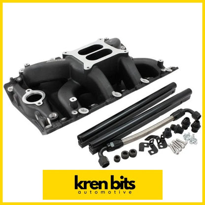 Aeroflow Holden 304 EFI Air Gap Dual Plane Intake Manifold Black Finish AF6210-4003 intake manifold