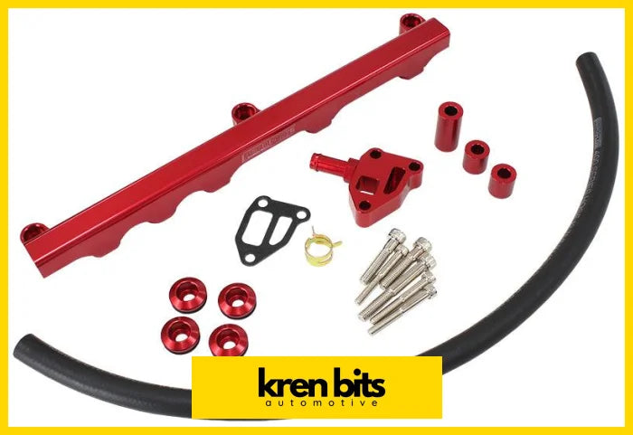 Aeroflow Nissan S14 and S15 SR20 Billet EFI Fuel Rail AF64-2122 (Various Colours) Red