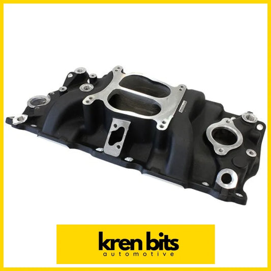 Aeroflow SB Chev Classic Dual Plane Intake Manifold Black Finish AF6211-1000 intake manifold