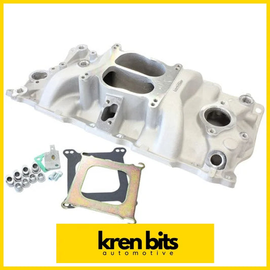 Aeroflow SB Chev Classic Dual Plane Intake Manifold Natural Cast Finish AF6011-1000 intake manifold